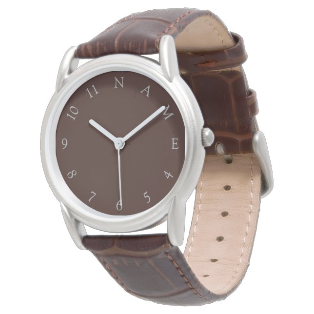 Aangepaste naam Gepersonaliseerde Mannen Classic p Horloge (Gekanteld)