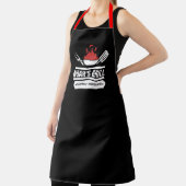 Aangepaste naam gepersonaliseerde meme BBQ Black C Schort (Insitu)