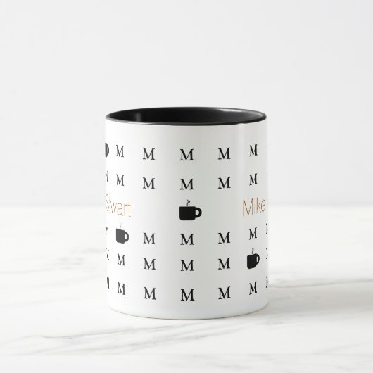 aangepaste naam . gepersonaliseerde moderne mok (Midden)