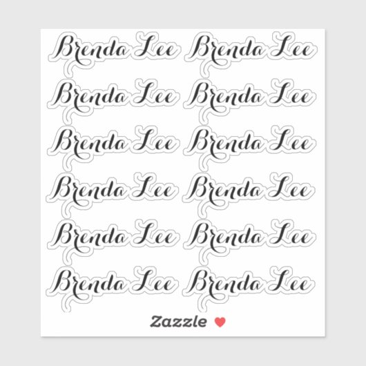 AANGEPASTE NAAM — Gepersonaliseerde naamlabels Sti Sticker (Vel)