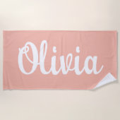 Aangepaste naam Gepersonaliseerde Pool Verjaardag Strandlaken (Voorkant)