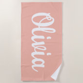 Aangepaste naam Gepersonaliseerde Pool Verjaardag Strandlaken (Voorkant)