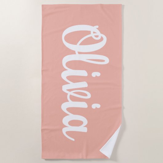 Aangepaste naam Gepersonaliseerde Pool Verjaardag  Strandlaken (Voorkant)