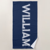 Aangepaste naam Gepersonaliseerde Pool Verjaardag  Strandlaken (Voorkant)