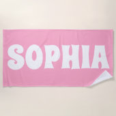 Aangepaste naam Gepersonaliseerde Pool Verjaardag Strandlaken (Voorkant)