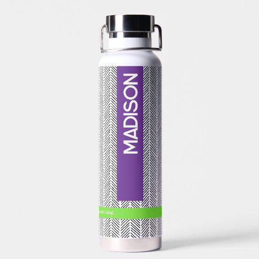 Aangepaste naam | Gepersonaliseerde reis Waterfles (Achterkant)