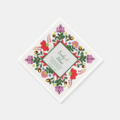 Aangepaste naam / Gepersonaliseerde Retro Folk / H Servet (Hoek)