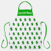 Aangepaste naam Gepersonaliseerde Schorten, Geld D Schort (Voorkant)