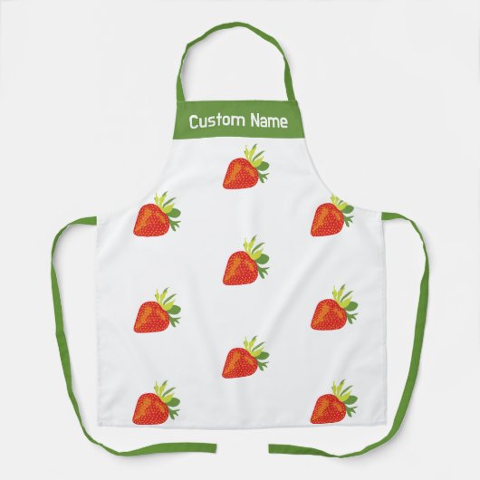 Aangepaste naam gepersonaliseerde Schorten, rode a Schort (Voorkant)