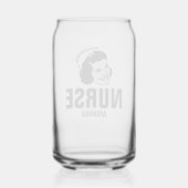 Aangepaste naam gepersonaliseerde verpleegster blikvorm glas (Achterkant)