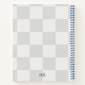 Aangepaste naam Geruite spiraal Notitieboek (Achterkant)