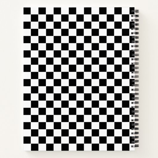 Aangepaste naam Geruite spiraal Notitieboek (Achterkant)