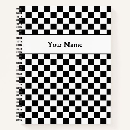 Aangepaste naam Geruite spiraal Notitieboek (Voorkant)