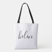 Aangepaste naam geschenk boodschappentas van stof tote bag (Achterkant)