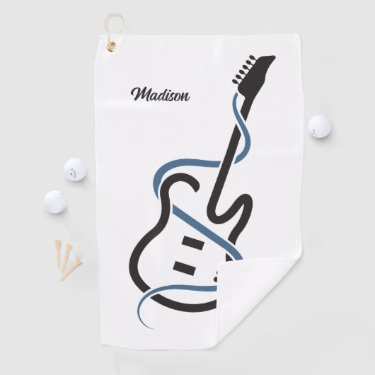 Aangepaste naam Gestileerde gitaar Golfhanddoek (Insitu)