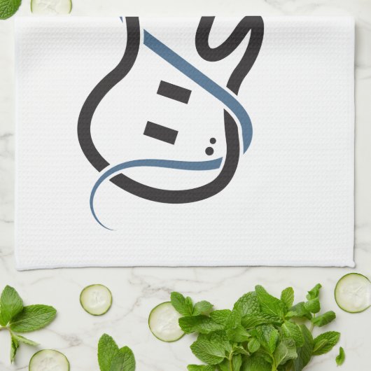 Aangepaste naam Gestileerde gitaar Theedoek (Gevouwen)