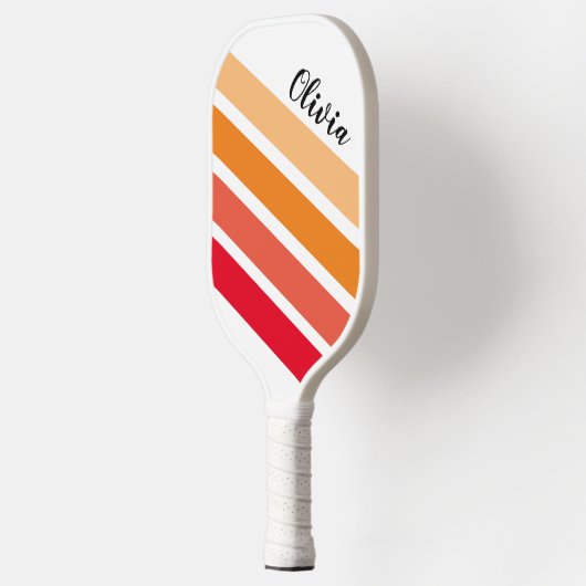 Aangepaste naam gestreept pickleball paddle (Links)