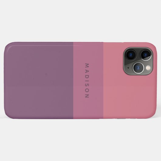 Aangepaste naam Gestreepte telefoongevallen Case-Mate iPhone Case (Achterkant (horizontaal))