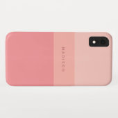 Aangepaste naam Gestreepte telefoongevallen Case-Mate iPhone Case (Achterkant (horizontaal))