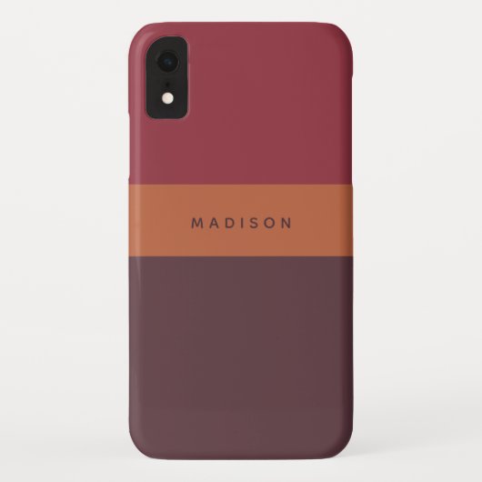 Aangepaste naam Gestreepte telefoongevallen Case-Mate iPhone Case (Achterkant)