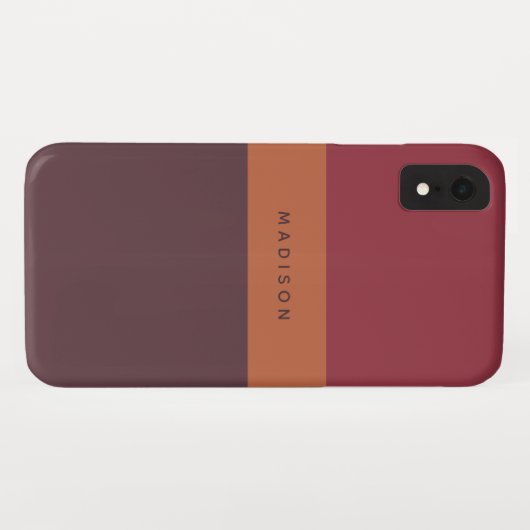 Aangepaste naam Gestreepte telefoongevallen Case-Mate iPhone Case (Achterkant (horizontaal))