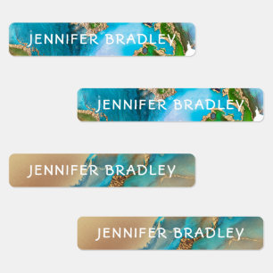 Aangepaste naam getextureerde aarde gepersonalisee labels