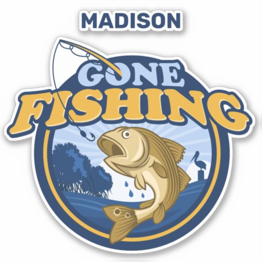 Aangepaste naam Gevist Sticker (Voorkant)