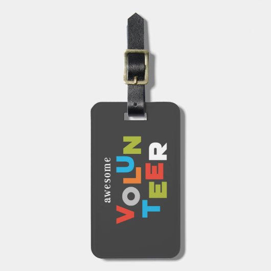 Aangepaste naam, Geweldige volumeregeling Bagagelabel (Voorkant verticaal)