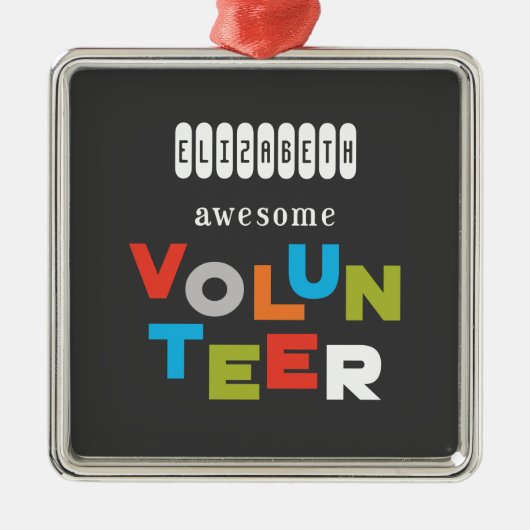 Aangepaste naam, Geweldige volumeregeling Metalen Ornament (Voorkant)