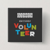 Aangepaste naam, Geweldige volumeregeling Vierkante Button 5,1 Cm (Voorkant)