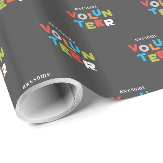 Aangepaste naam, geweldige vrijwilligerswaardering cadeaupapier (Rol Hoek)