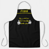 Aangepaste naam Geweldige Zwart Chef gepersonalise Schort (Voorkant)