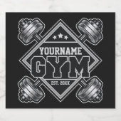 Aangepaste NAAM Gewichtheffen Thuis Crossfit Gym Bier Etiket (Enkel label)