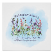 Aangepaste naam Gezegde Quote Butterfly Wildflower Perfect Poster (Voorkant)