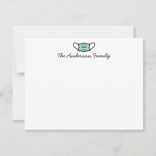 Aangepaste naam Gezichtsmaskers script Medische ve Notitiekaartje (Voorkant)