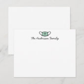 Aangepaste naam Gezichtsmaskers script Medische ve Notitiekaartje (Voorkant / Achterkant)