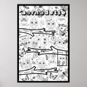 Aangepaste naam Giant Uil Kleurplaten Posters voor (Voorkant)
