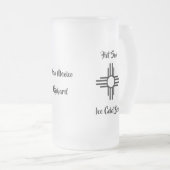 Aangepaste Naam Gift New Mexico Zia Sun Matglas Bierpul (Voorkant rechts)