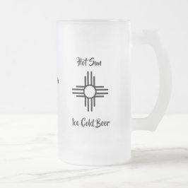 Aangepaste Naam Gift New Mexico Zia Sun Matglas Bierpul