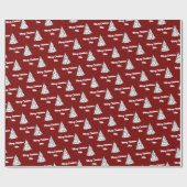 Aangepaste naam Gift Wrap | Merry Christmas Gift W Cadeaupapier (Vlak)