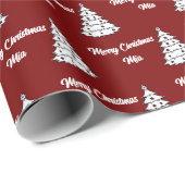 Aangepaste naam Gift Wrap | Merry Christmas Gift W Cadeaupapier (Rol Hoek)