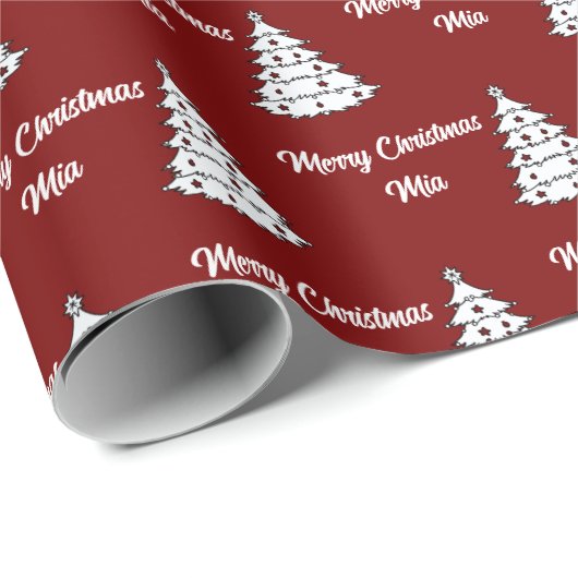 Aangepaste naam Gift Wrap | Merry Christmas Gift W Cadeaupapier (Rol Hoek)
