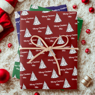 Aangepaste naam Gift Wrap   Merry Christmas Gift W Inpakpapier Vel