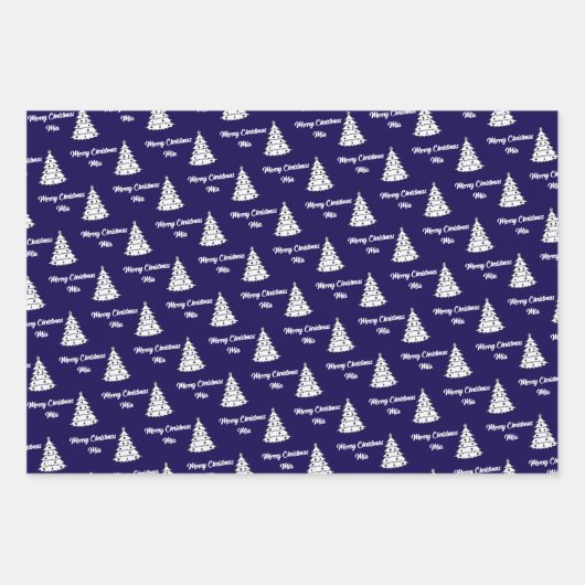 Aangepaste naam Gift Wrap | Merry Christmas Gift W Inpakpapier Vel (Voorkant 3)