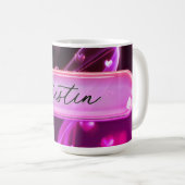 Aangepaste naam Girl Power Glas | Gepersonaliseerd Koffiemok (Voorkant rechts)