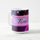 Aangepaste naam Girl Power Glas | Gepersonaliseerd Koffiemok (Voorkant links)