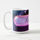 Aangepaste naam Girl Power Glas | Gepersonaliseerd Koffiemok (Links)