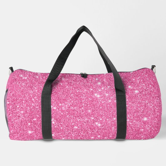 Aangepaste naam Girly Faux Pink Glitter Plunjezak (Achterkant)
