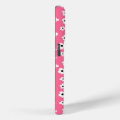 Aangepaste naam Girly Pink White Flower Pattern Case-Mate iPhone Case (Achterkant / Rechts)