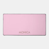 Aangepaste naam girly roze bureaumat (Voorkant)